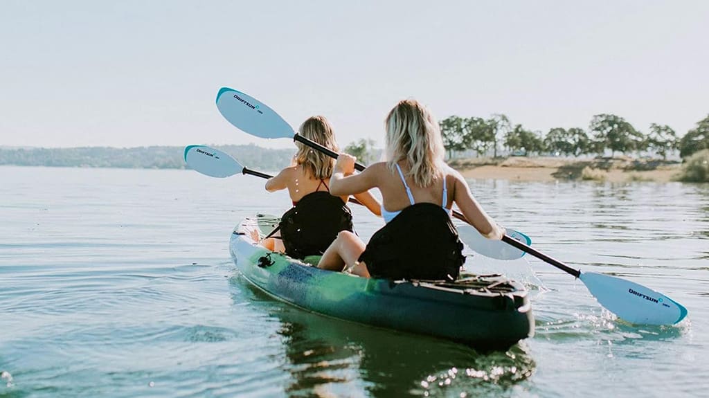 DRIFTSUN Teton 120 Hard Shell Kayak - 2 or 3 Person Sit On Top Fishing Kayak