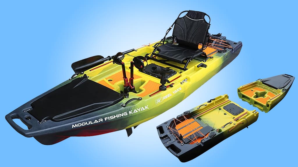 Rocket Stable Modular Fishing Kayak - Portable & Lightweight Sit-On Kayak