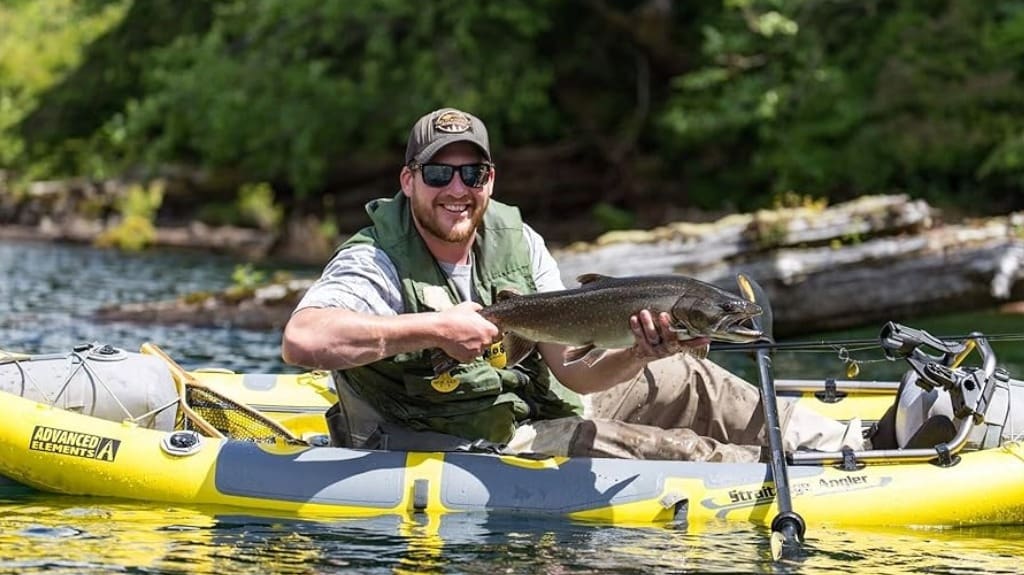 Advanced Elements StraitEdge™ Angler Inflatable Kayak - Entry-Level Fishing Kayak for a Great Catch