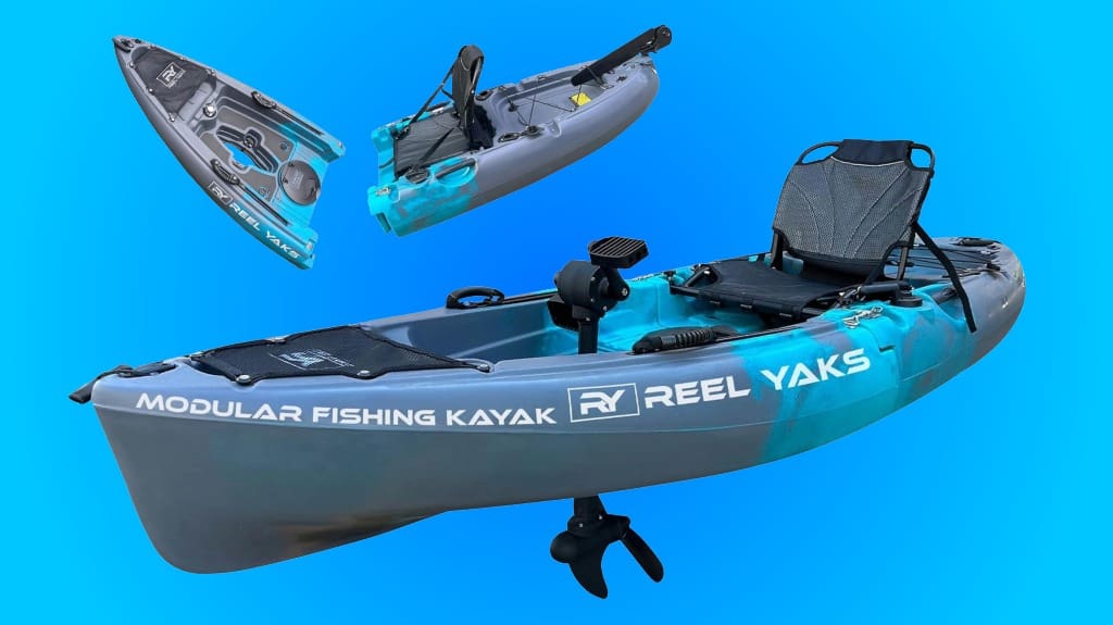 Reel Yaks Raptor Modular Fishing Kayak - Lightweight, Stable, Portable Design for Travel