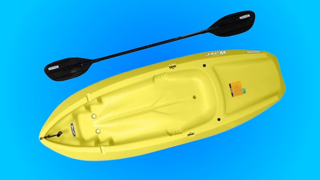 yellow 6 foot youth kayak