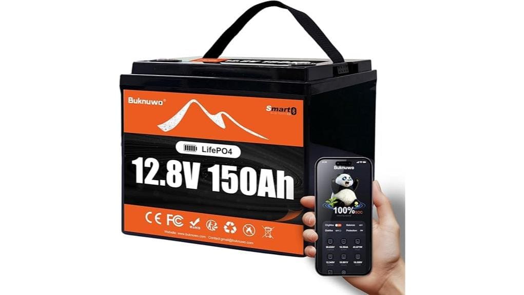 12 8v 150ah lifepo4 bluetooth
