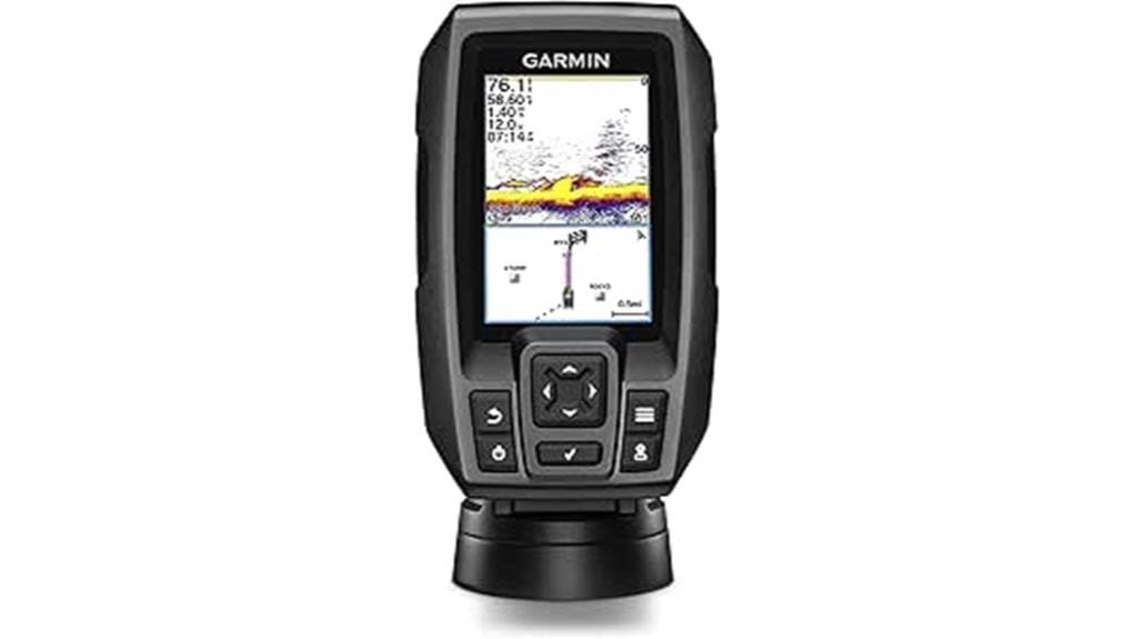 compact fishfinder with transducer