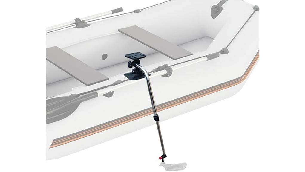 inflatable boat fishfinder mount