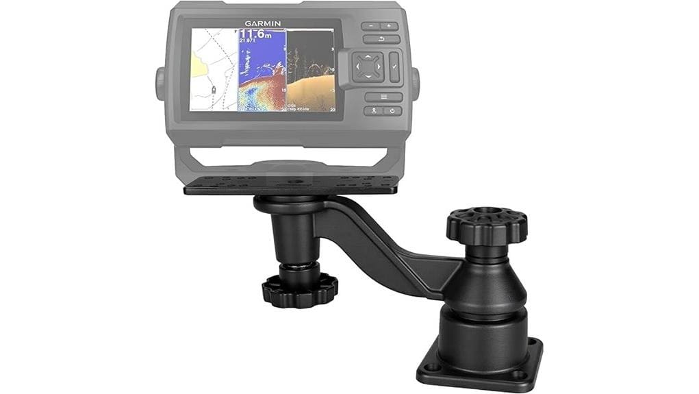sturdy swinging fishfinder mount