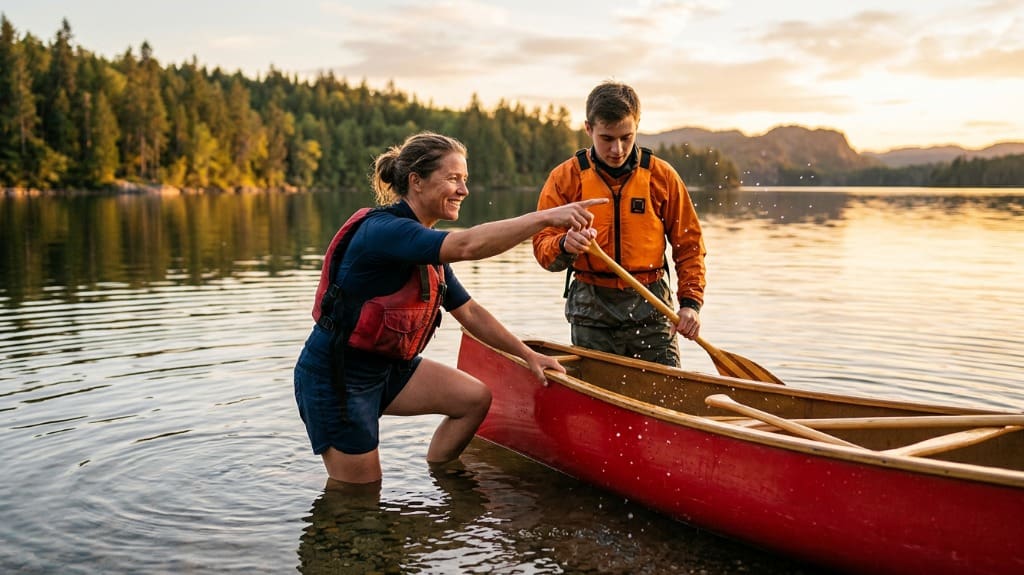 guide newcomers in paddling