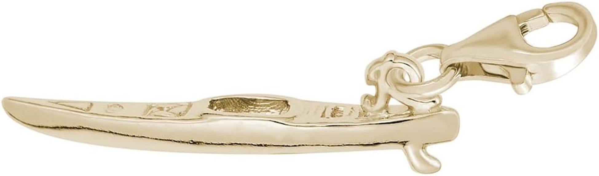 10k gold kayak pendant
