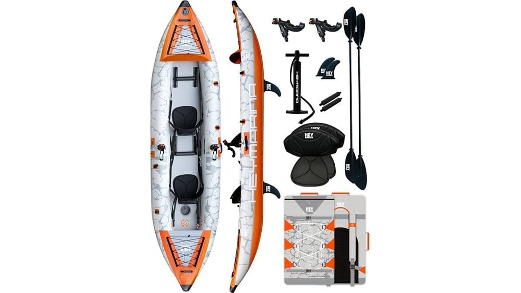 two person inflatable tandem fishing