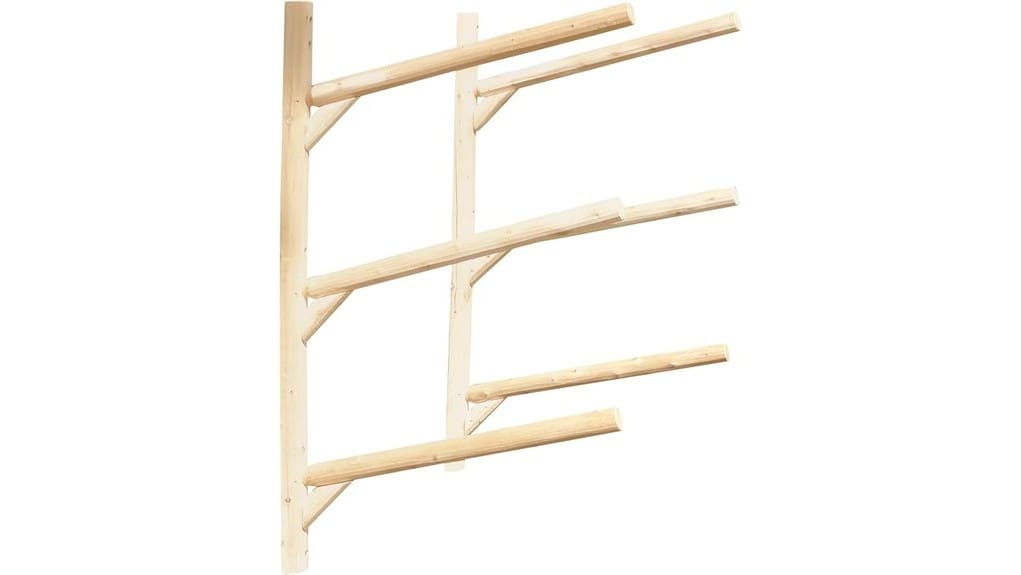 wall mounted three kayak storage