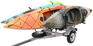 Malone Auto Racks MicroSport 4-Boat FoldAway-J Kayak Trailer Package