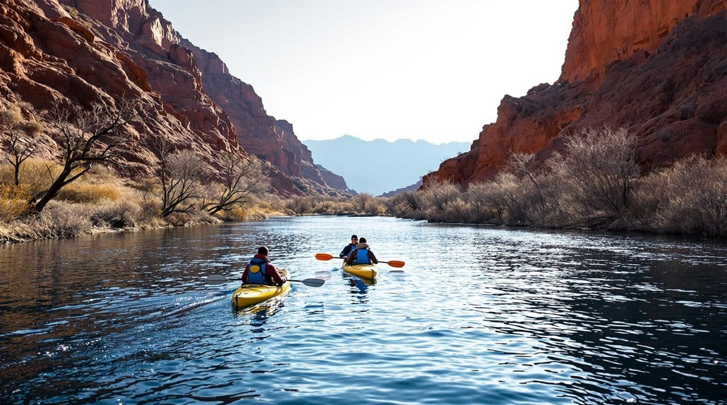 winter paddling rio grande